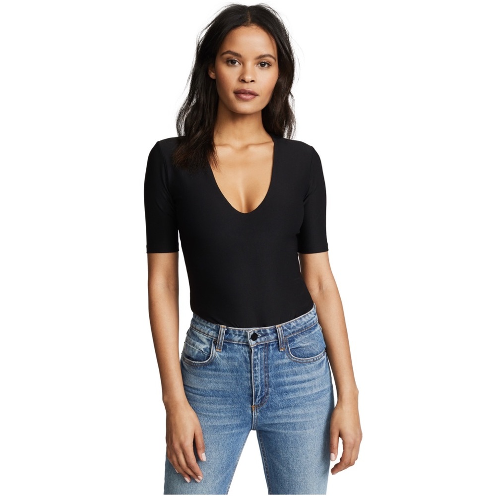 Alix Ludlow deep V neck bodysuit